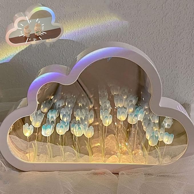 Tulips Mirror Night Light