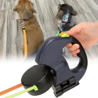 LED Retractable Double Pet Leash